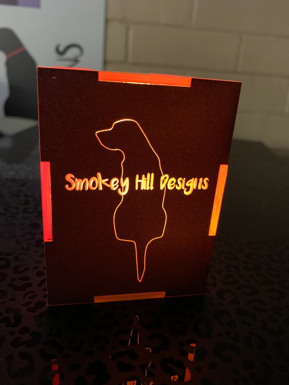 PatternPly® Acrylic Solid Black on Orange (Fluorescent), one sided for backlighting sheet