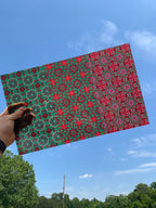 PatternPly® Transparent Christmas Stained Glass Trio sheet showing the pattern