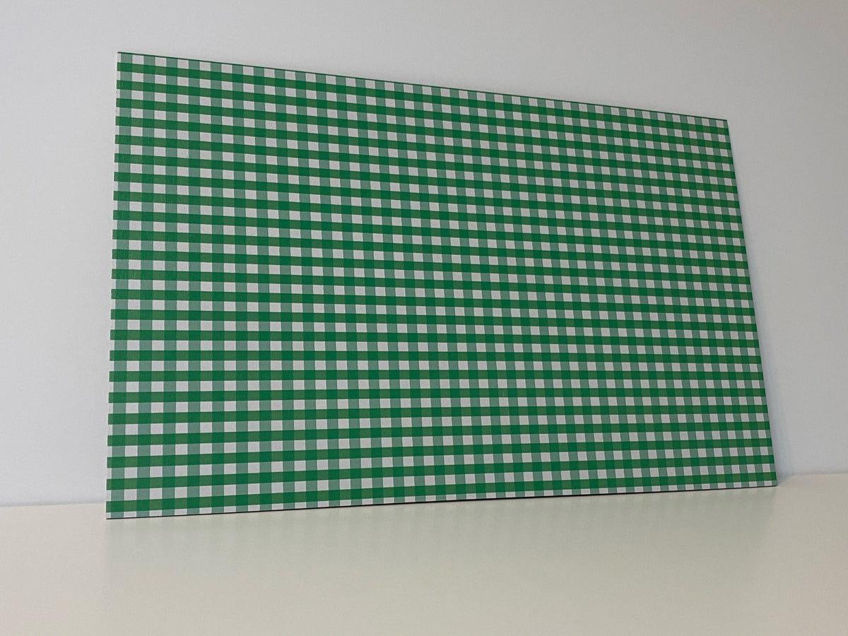 PatternPly® Full Coverage Green Gingham sheet showing the pattern