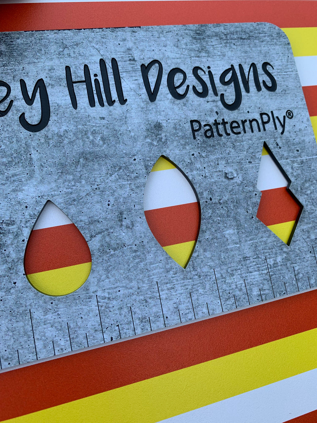 PatternPly® Full Coverage 2” Candy Corn Stripes sheet showing the pattern