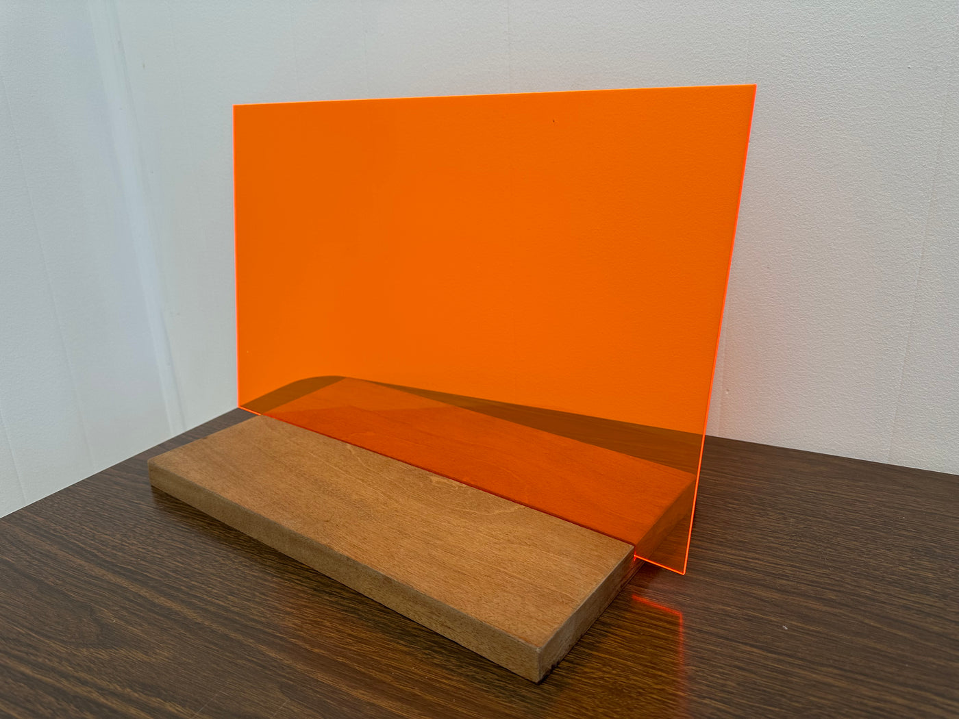 1/8" Translucent Fluorescent Orange Acrylic (per sheet)