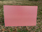 PatternPly® Full Coverage Red Gingham sheet showing the pattern