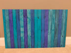 PatternPly® Full Coverage Teal and Purple Woods sheet showing the pattern