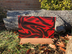 PatternPly® Full Coverage Red Satin sheet showing the pattern