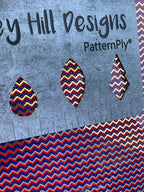 PatternPly® Scattered Micro Chevron Stars and Stripes sheet showing the pattern