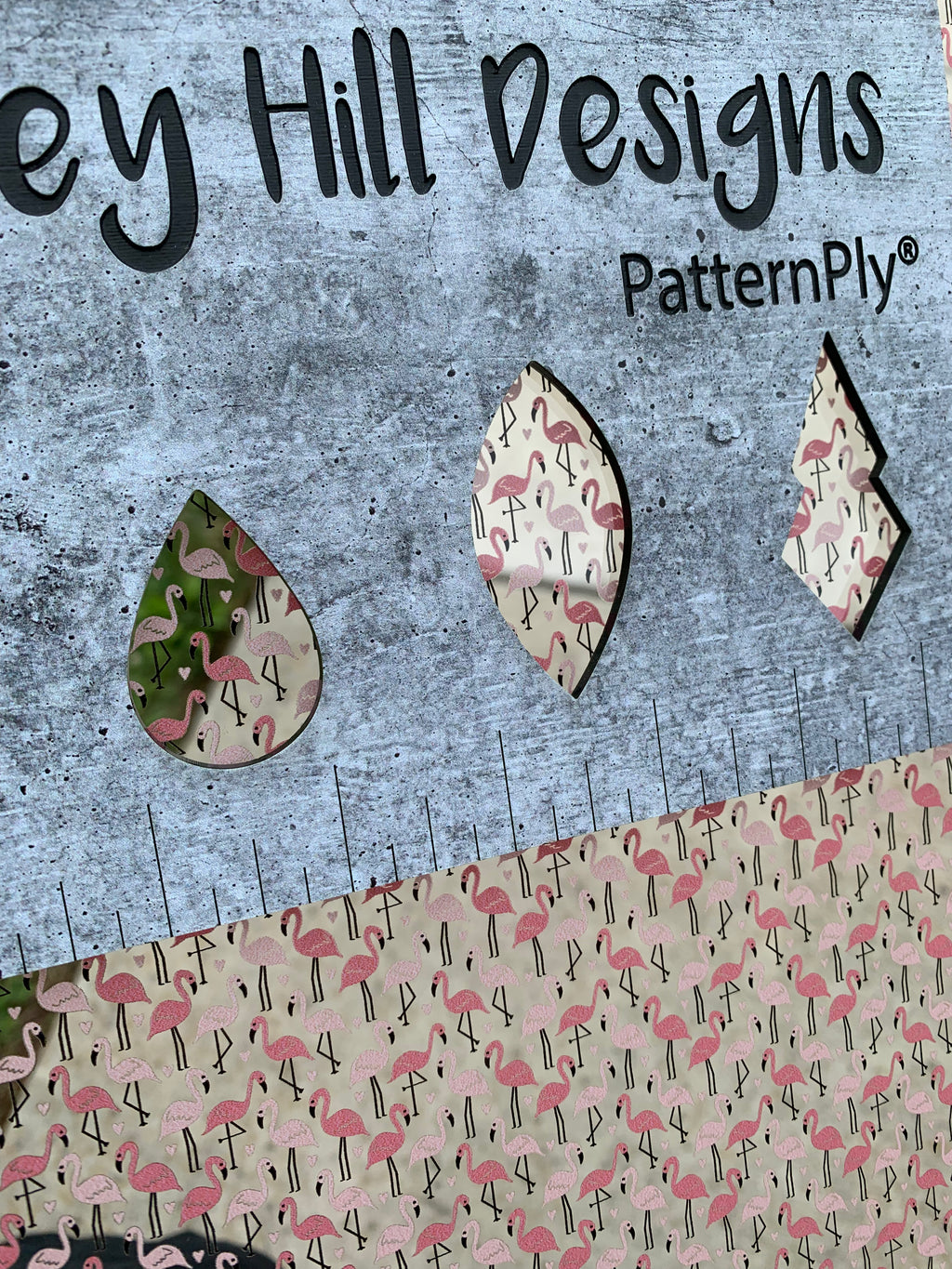 PatternPly® Scattered Flamingoes sheet showing the pattern