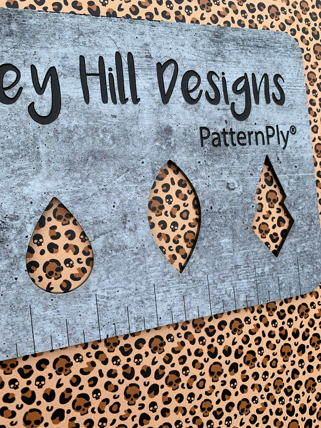 PatternPly® Full Coverage Skull Leopard sheet showing the pattern