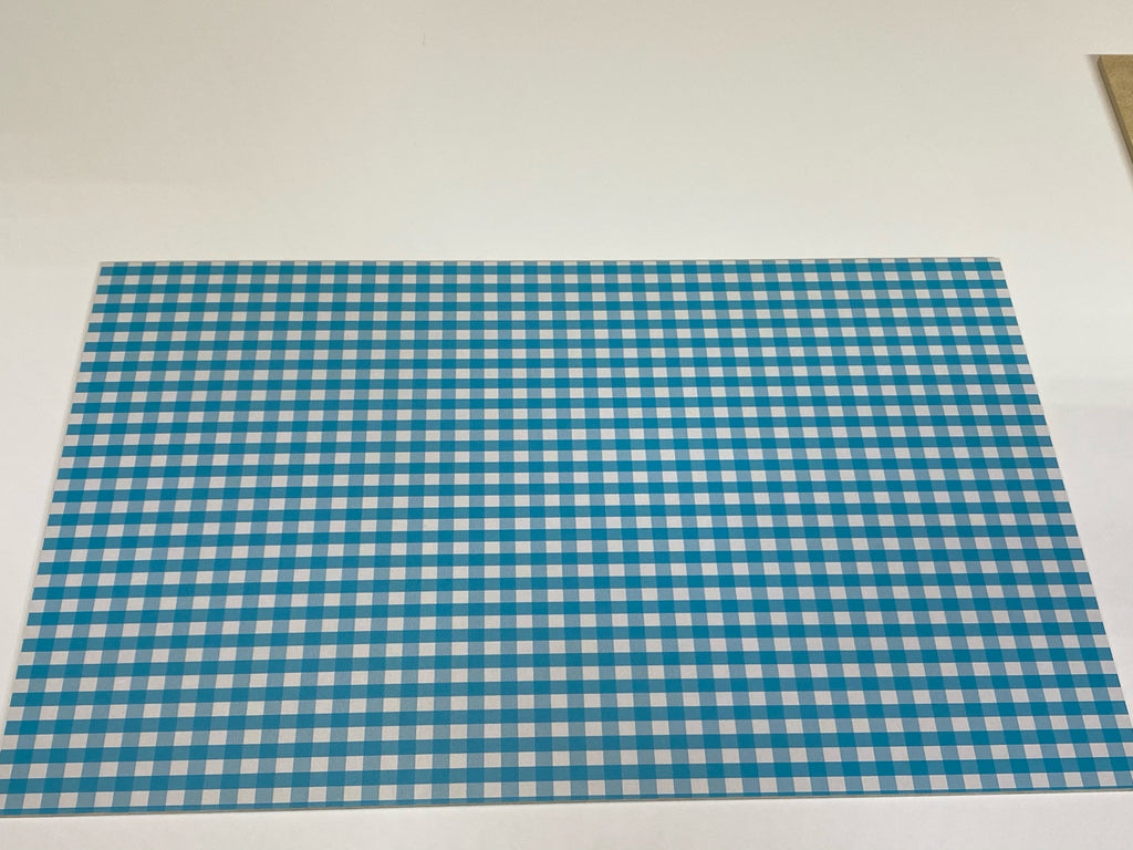 PatternPly® Full Coverage Blue Gingham sheet showing the pattern