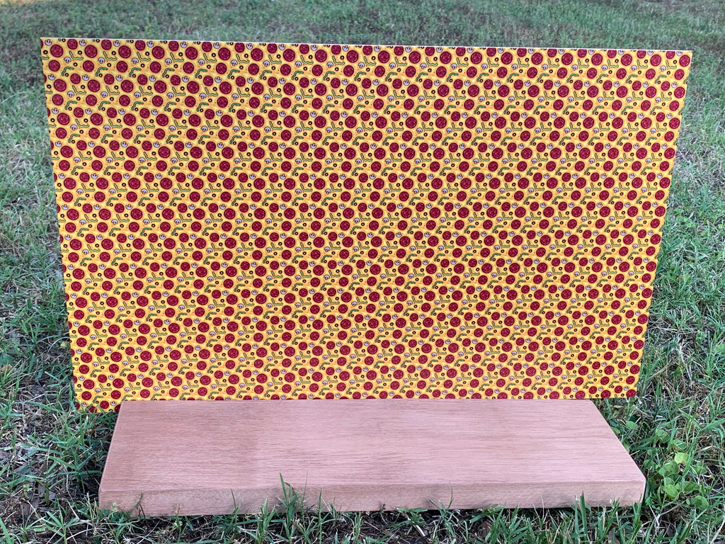 PatternPly® Full Coverage Pizza sheet showing the pattern