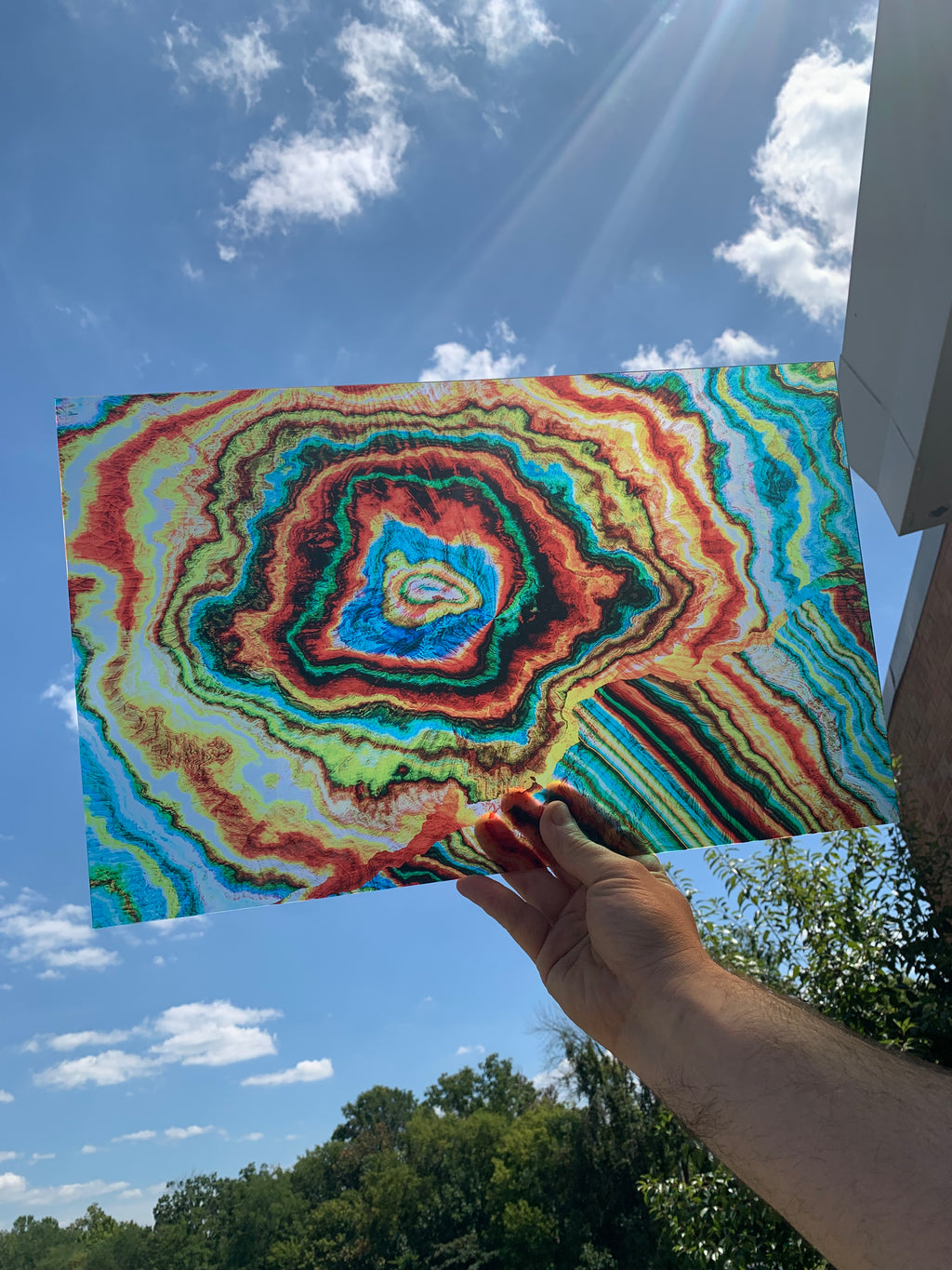PatternPly® Transparent Southwest Psychedelic sheet showing the pattern