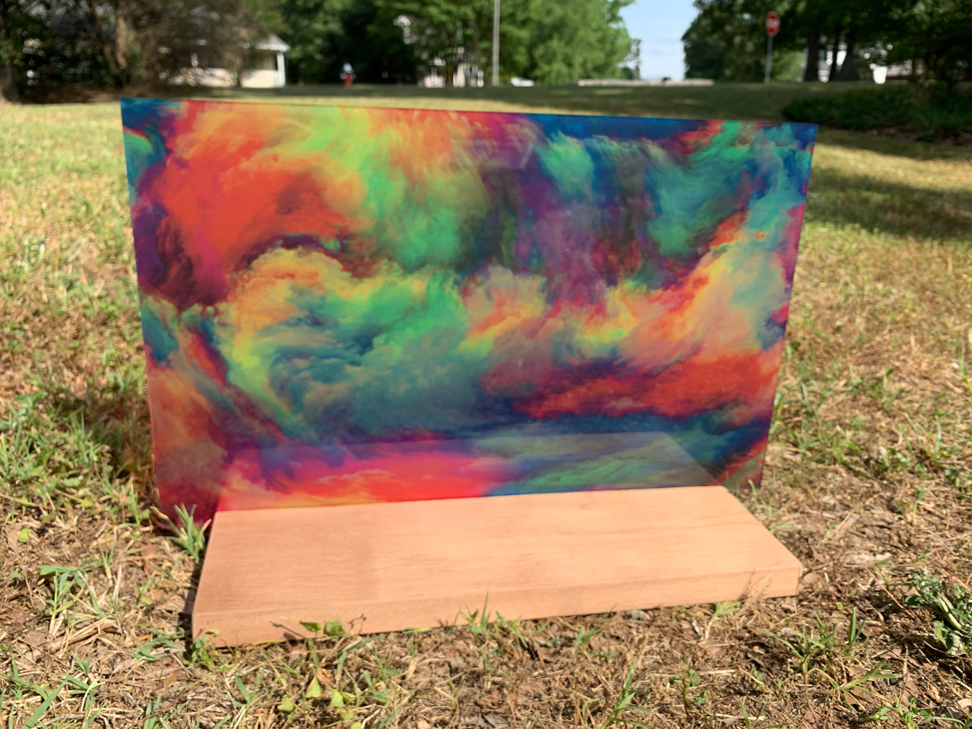 PatternPly® Acrylic Transparent Rainbow Storm
