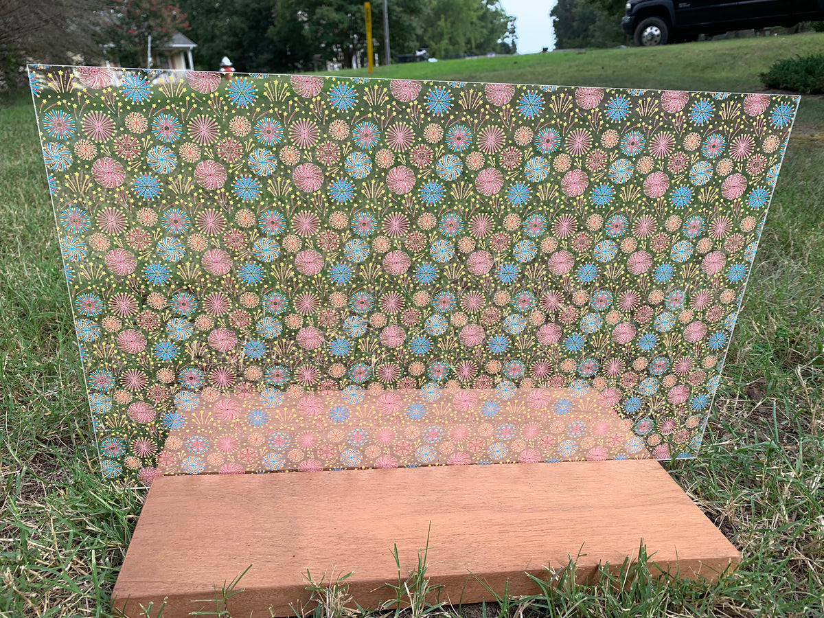 PatternPly® Scattered Fireworks sheet showing the pattern