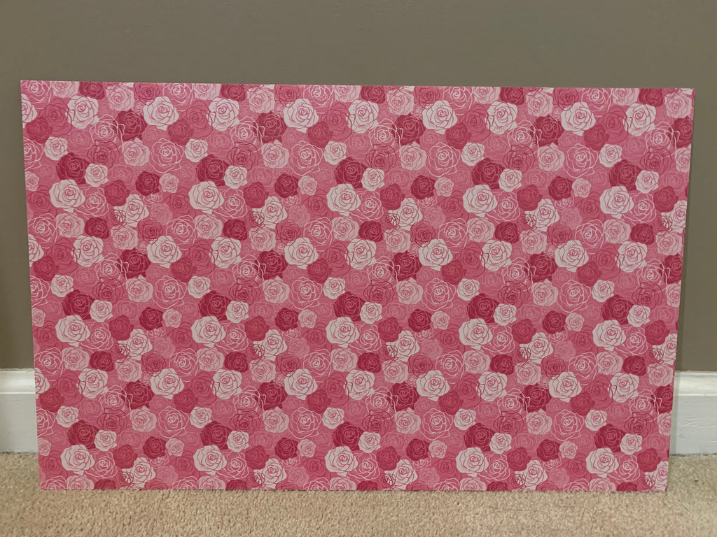 PatternPly® Full Coverage Pink Roses sheet showing the pattern