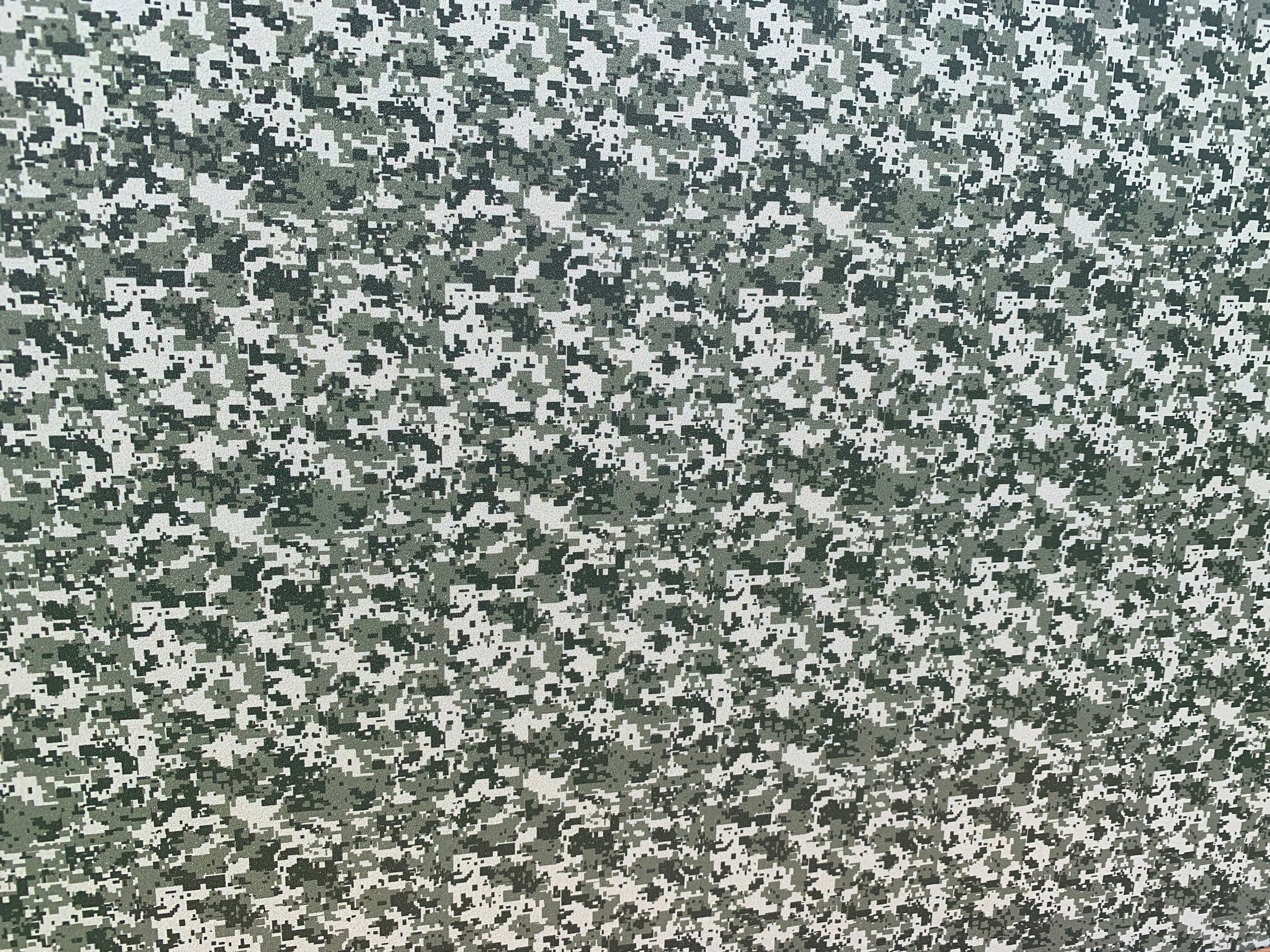 PatternPly® Full Coverage Digital Camouflage sheet showing the pattern