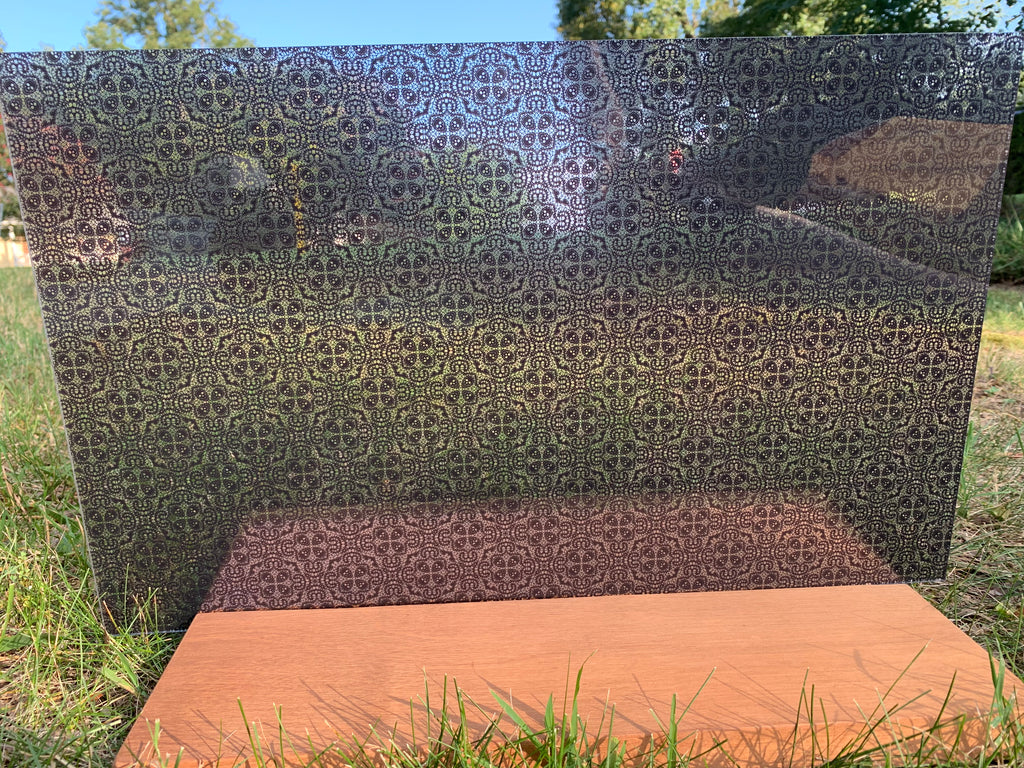 PatternPly® Scattered Quad Skull Lace sheet showing the pattern