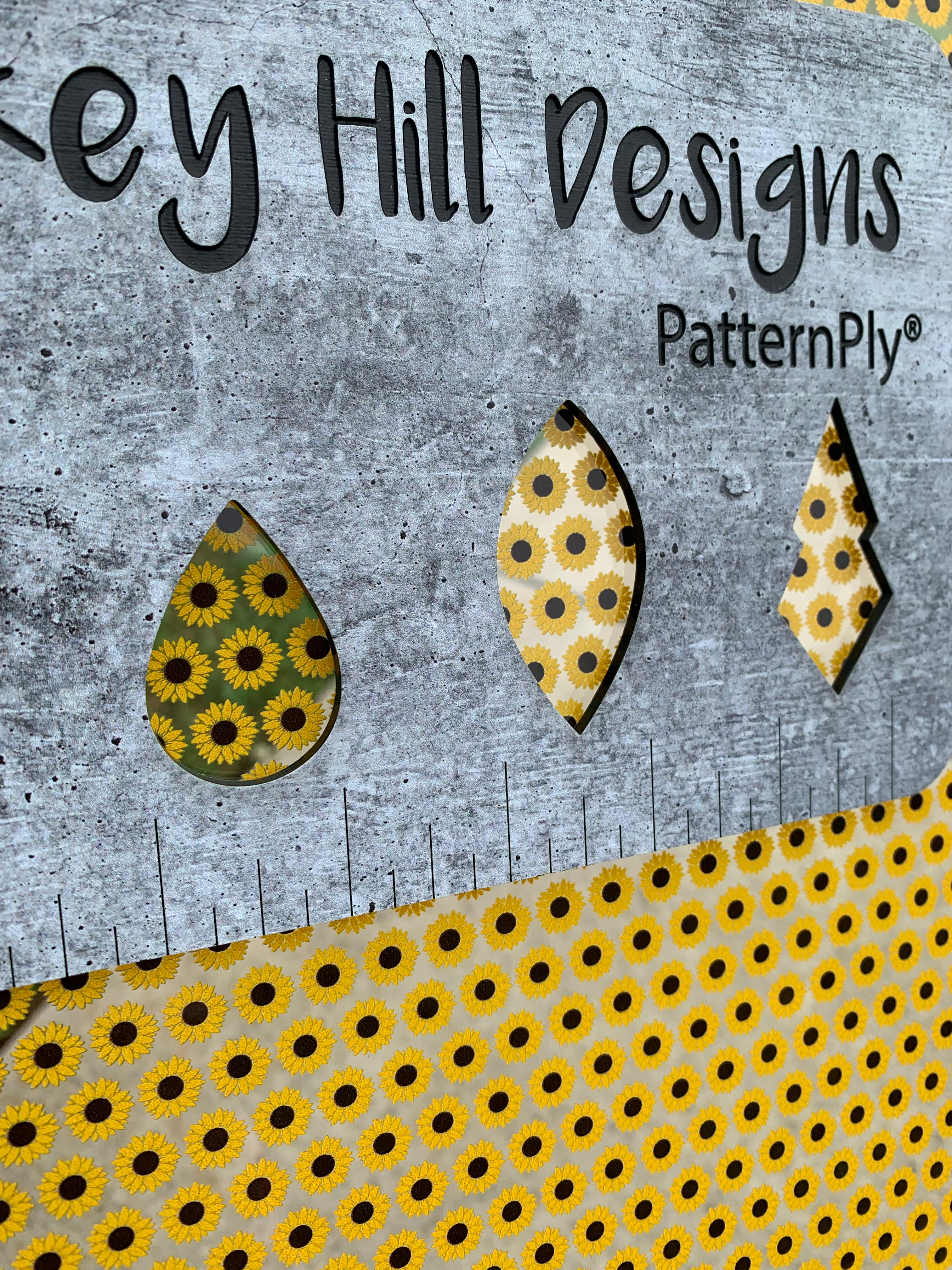 PatternPly® Scattered Sunflowers sheet showing the pattern
