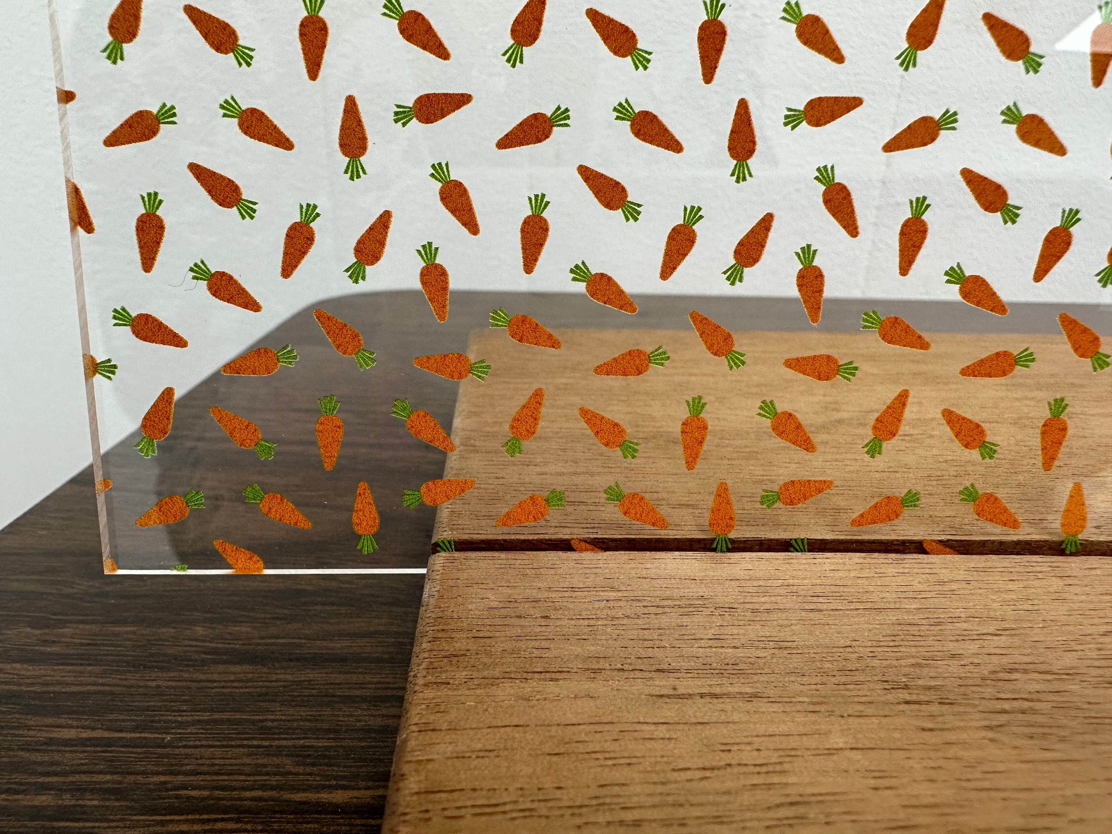 PatternPly® Scattered Plain Carrots sheet showing the pattern