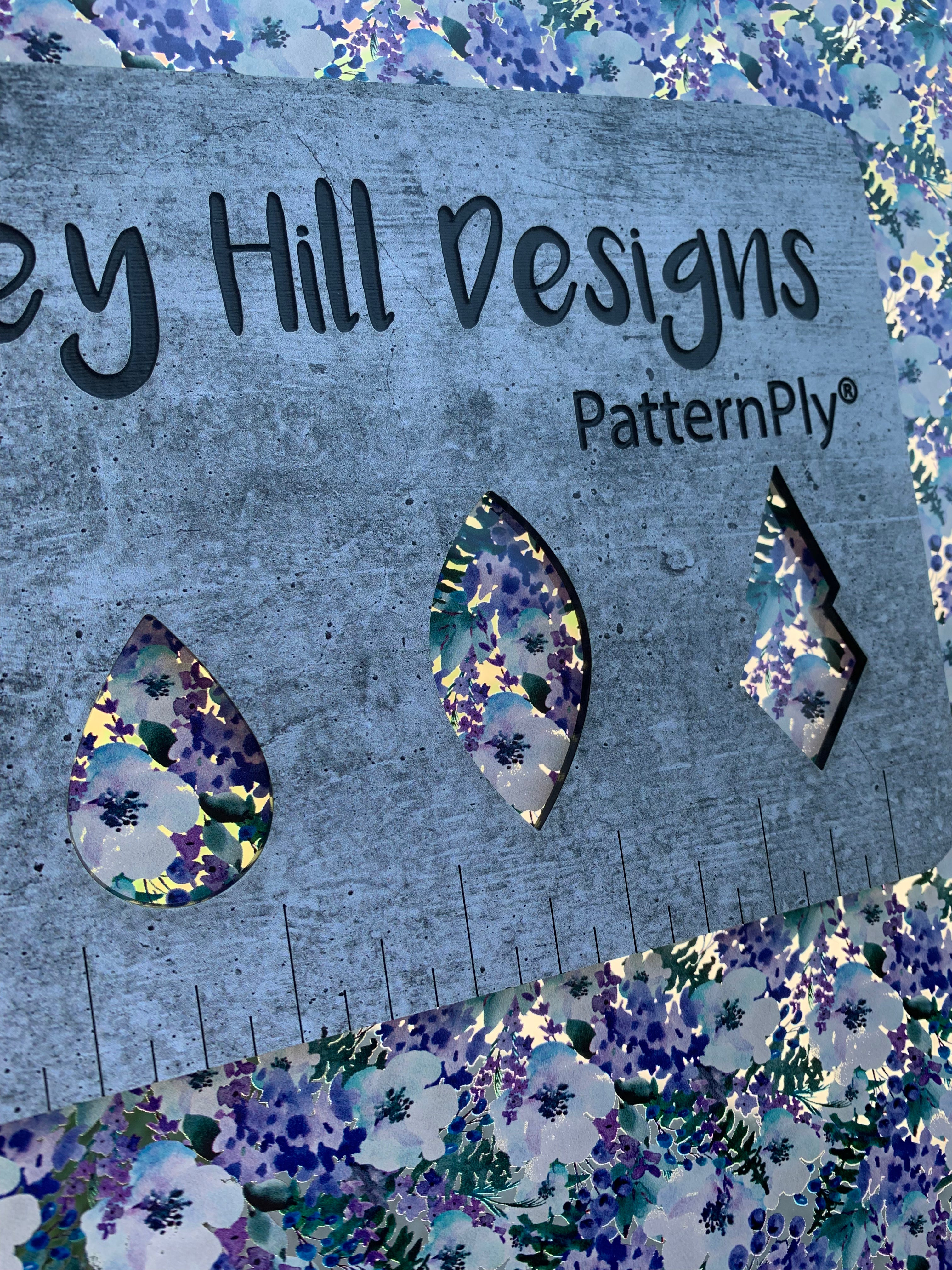 PatternPly® Scattered Blueberry Floral sheet showing the pattern