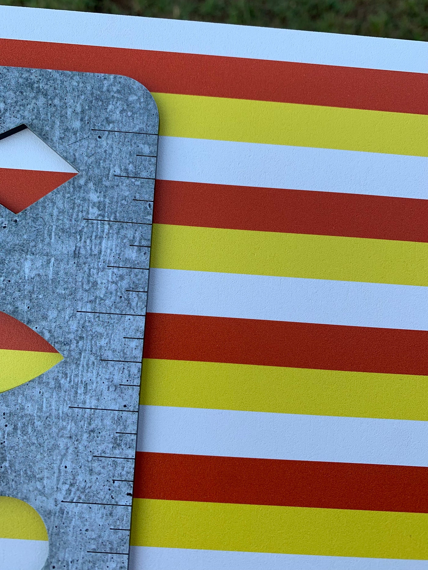 PatternPly® Acrylic 1.5” Candy Corn Stripes, Two Sided on Clear