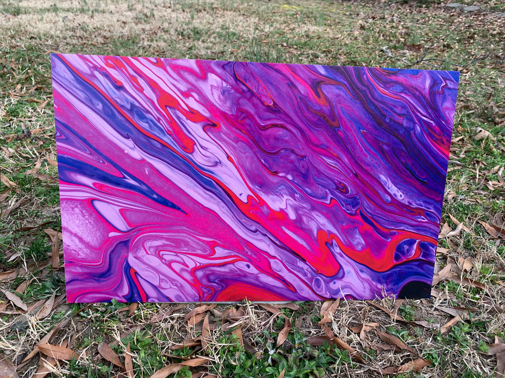 PatternPly® Full Coverage Pink Paint Pour sheet showing the pattern
