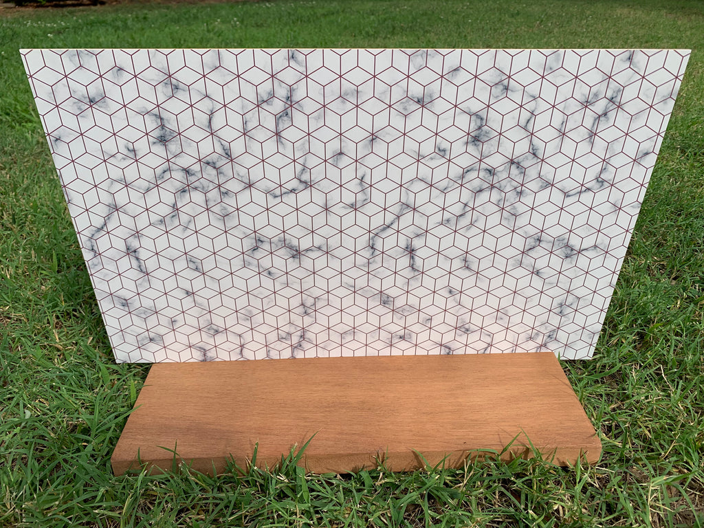 PatternPly® Full Coverage Rose Geometric Marble sheet showing the pattern
