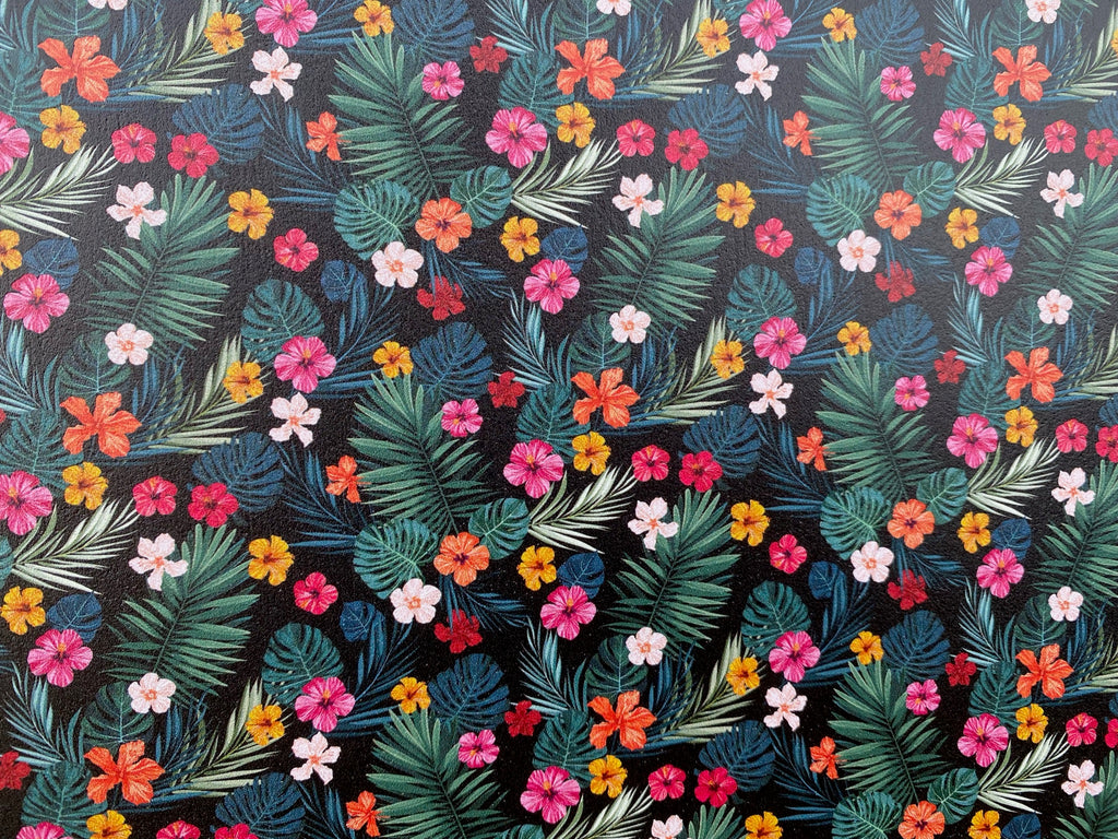 PatternPly® Full Coverage Rainbow Hawaiian Floral sheet showing the pattern