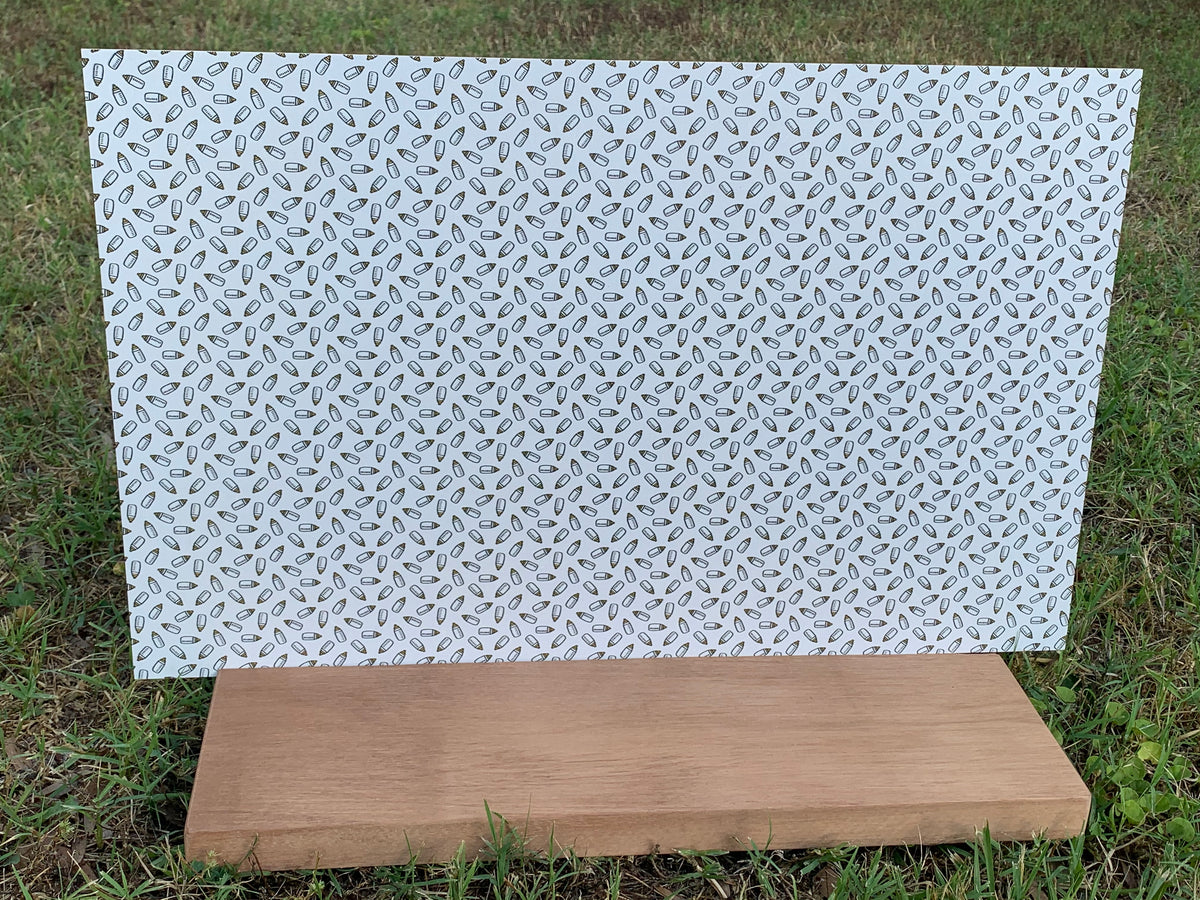 PatternPly® Full Coverage White Baby Bottles sheet showing the pattern