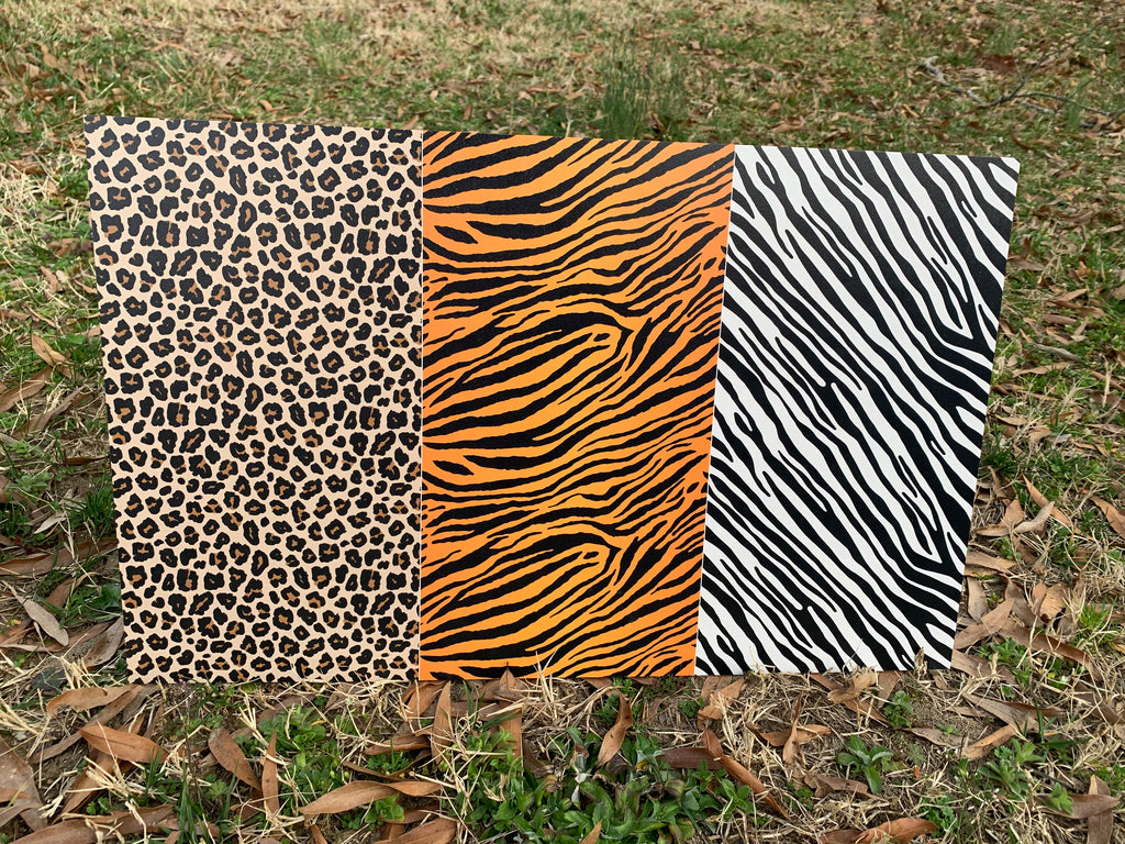 PatternPly® Full Coverage Animal Print Assortment sheet showing the pattern
