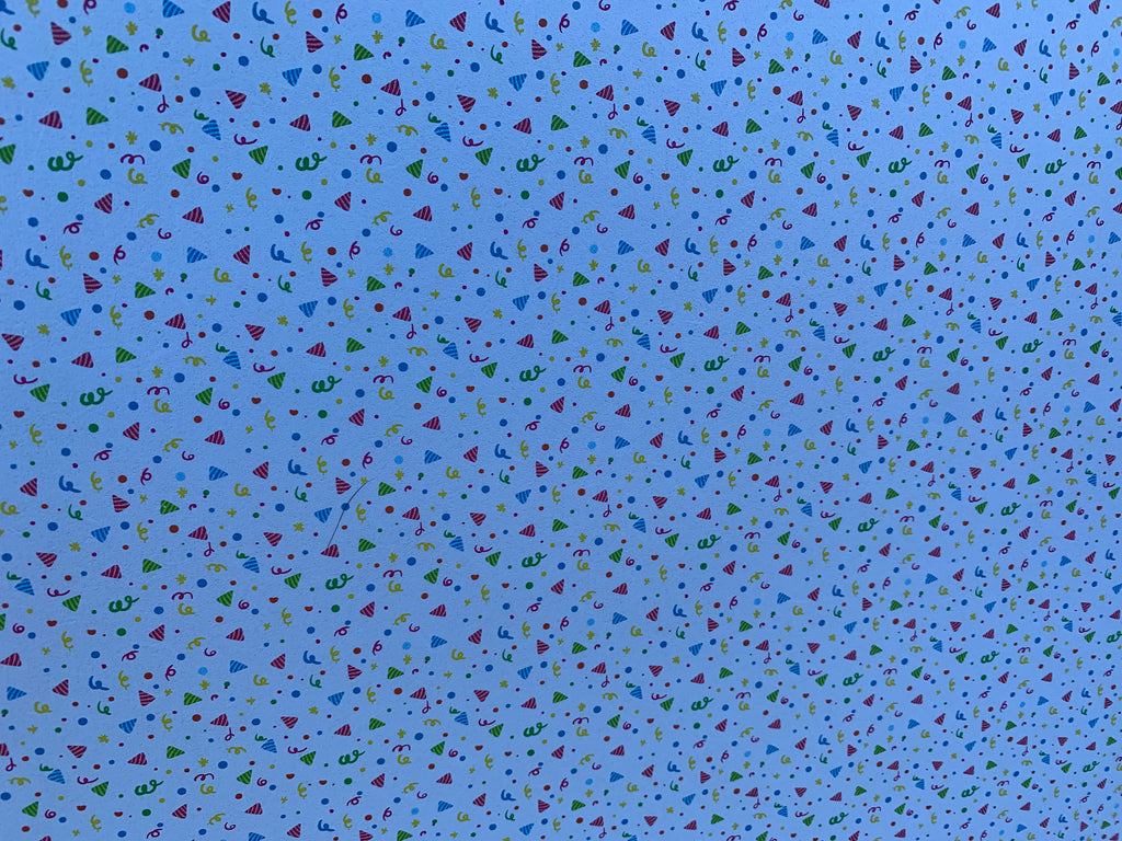 PatternPly® Full Coverage Party Hat Confetti sheet showing the pattern