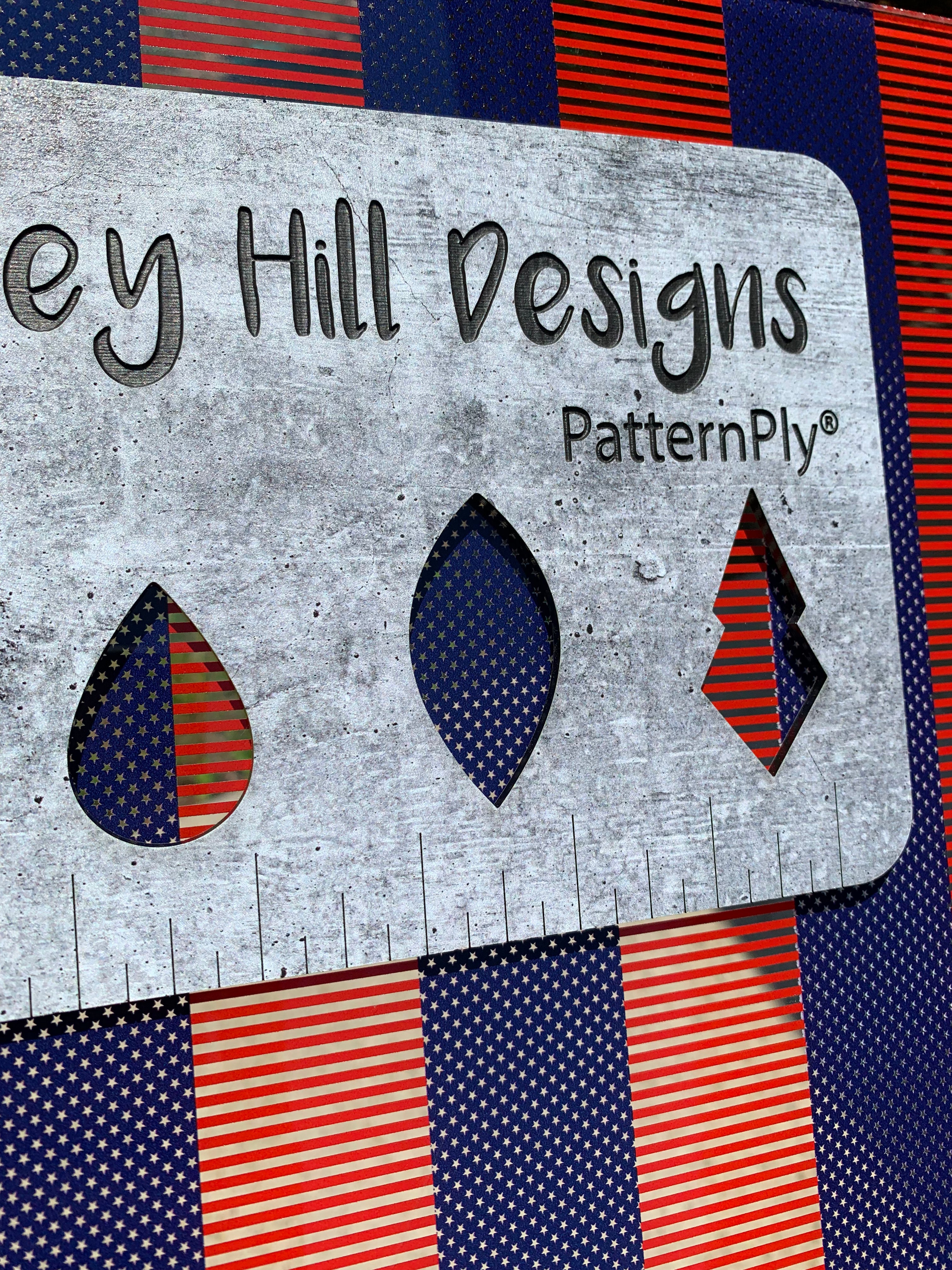 PatternPly® Scattered Micro US Flag REPEATING sheet showing the pattern