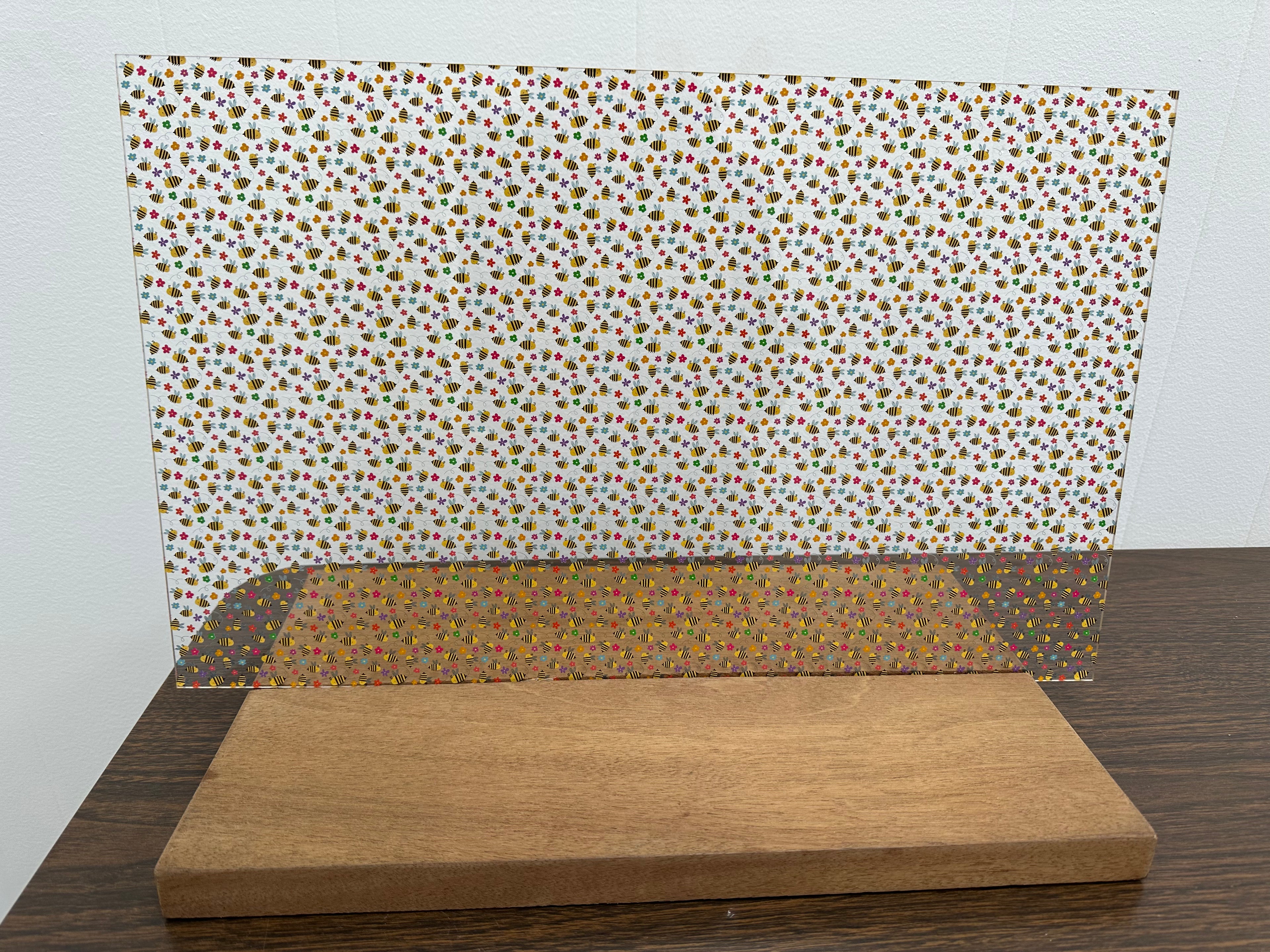 PatternPly® Scattered Cartoon Bees and Flowers product photo 3