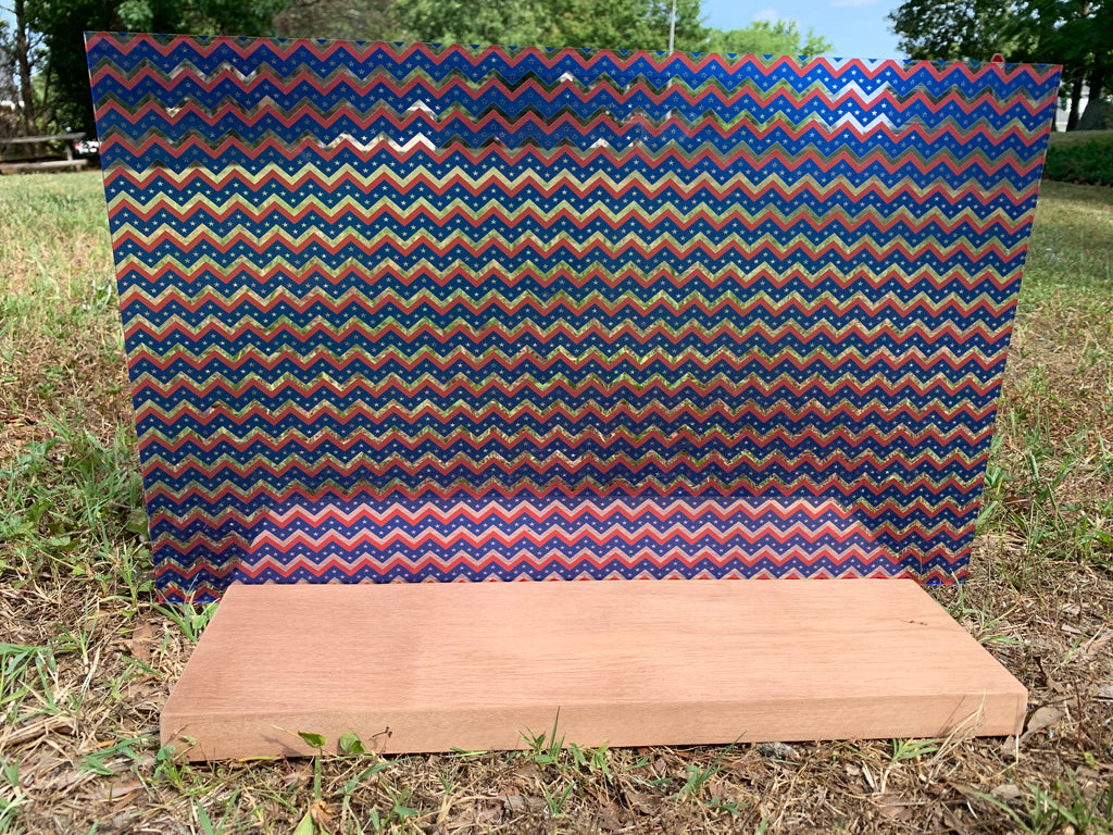 PatternPly® Transparent Chevron Stars and Stripes sheet showing the pattern