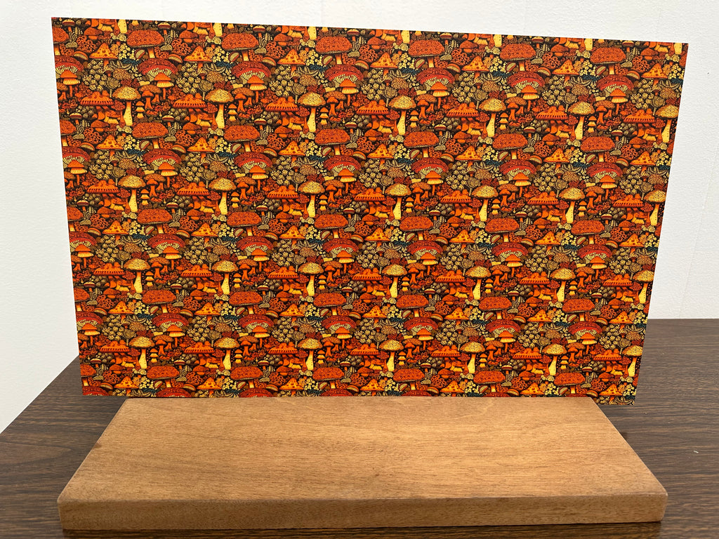 PatternPly® Full Coverage Groovy Mushrooms sheet showing the pattern