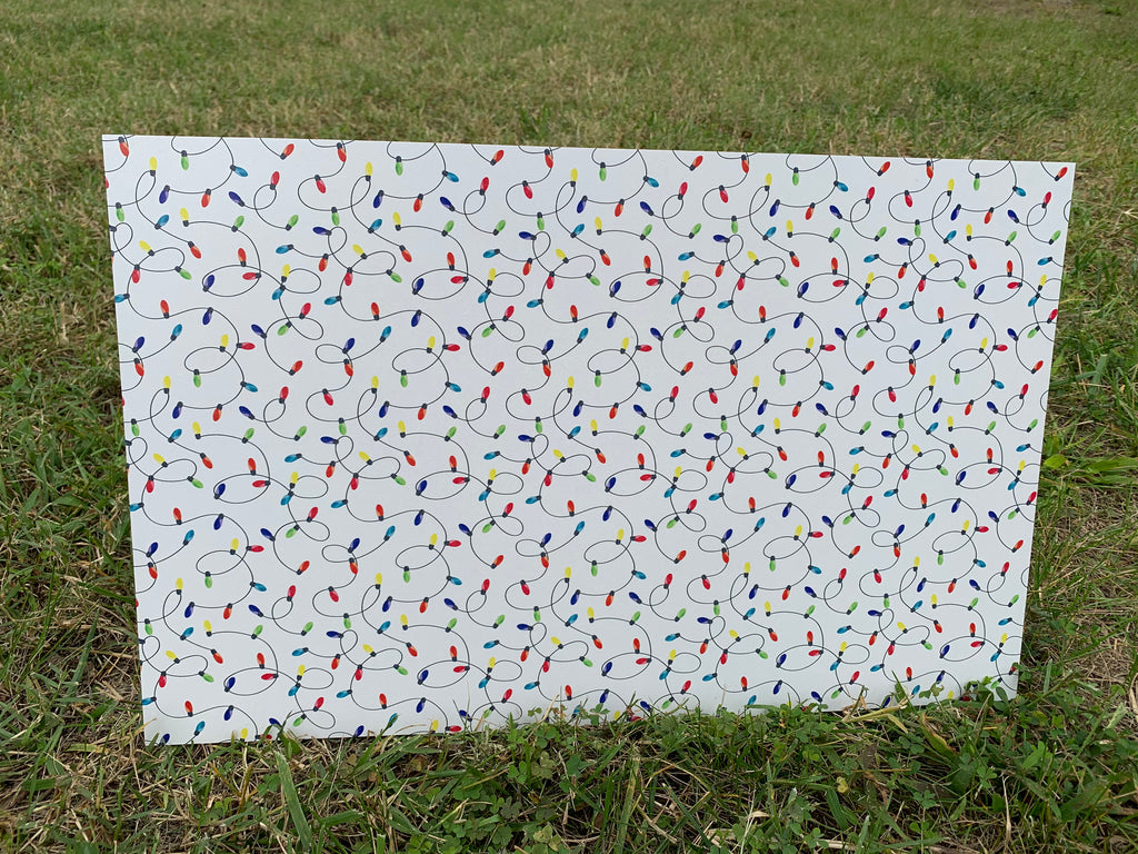 PatternPly® Full Coverage Christmas Lights sheet showing the pattern