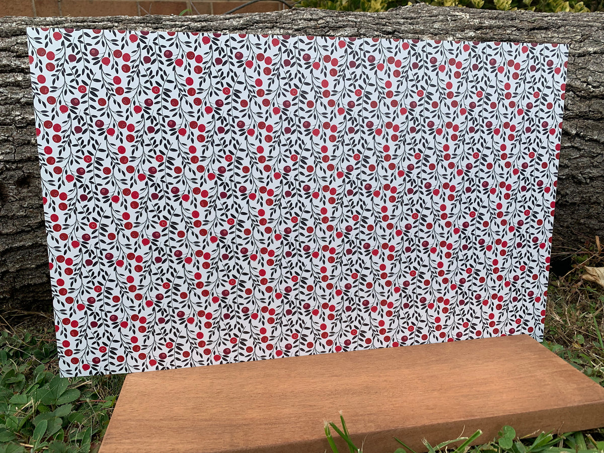 PatternPly® Full Coverage Cranberries sheet showing the pattern