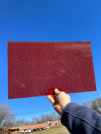 PatternPly® Transparent Red Glitter* sheet showing the pattern