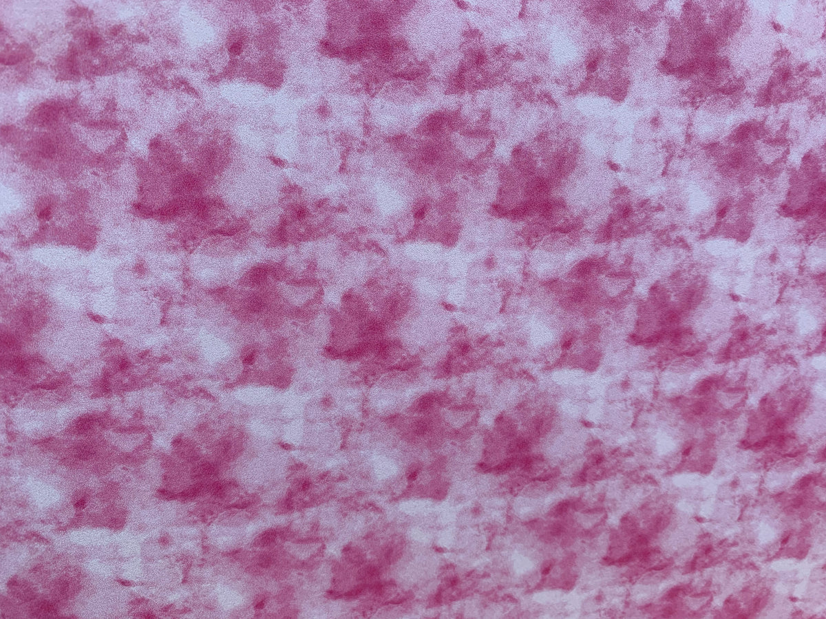 PatternPly® Full Coverage Pink and White Tie Dye sheet showing the pattern