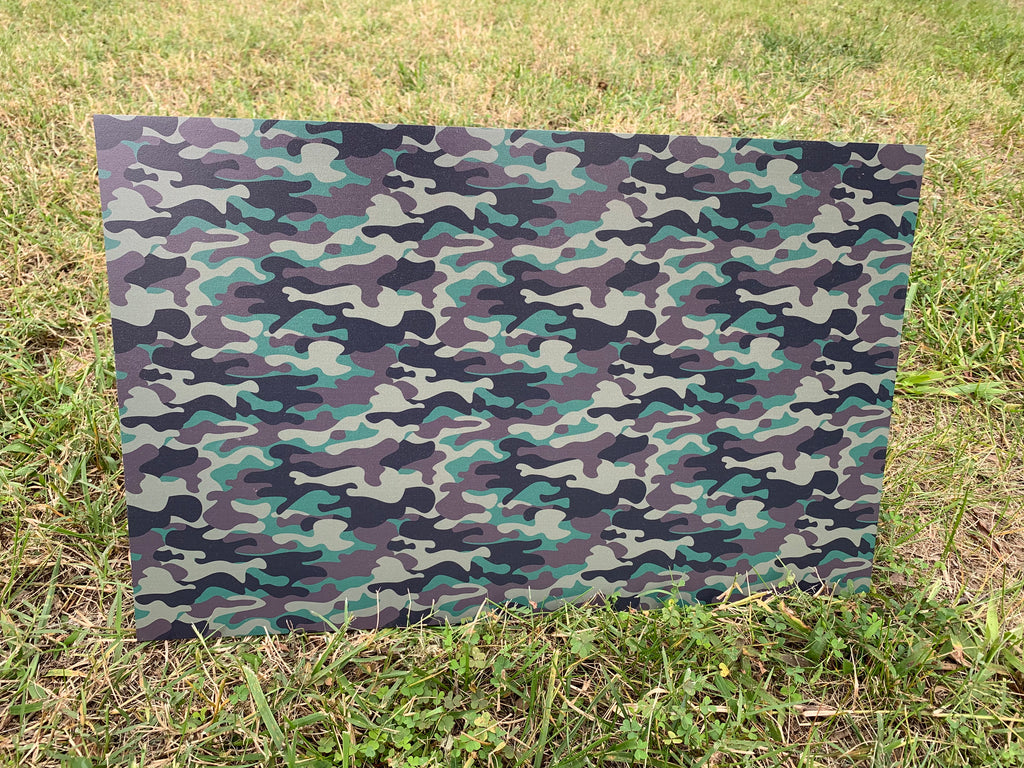 PatternPly® Full Coverage Camouflage sheet showing the pattern