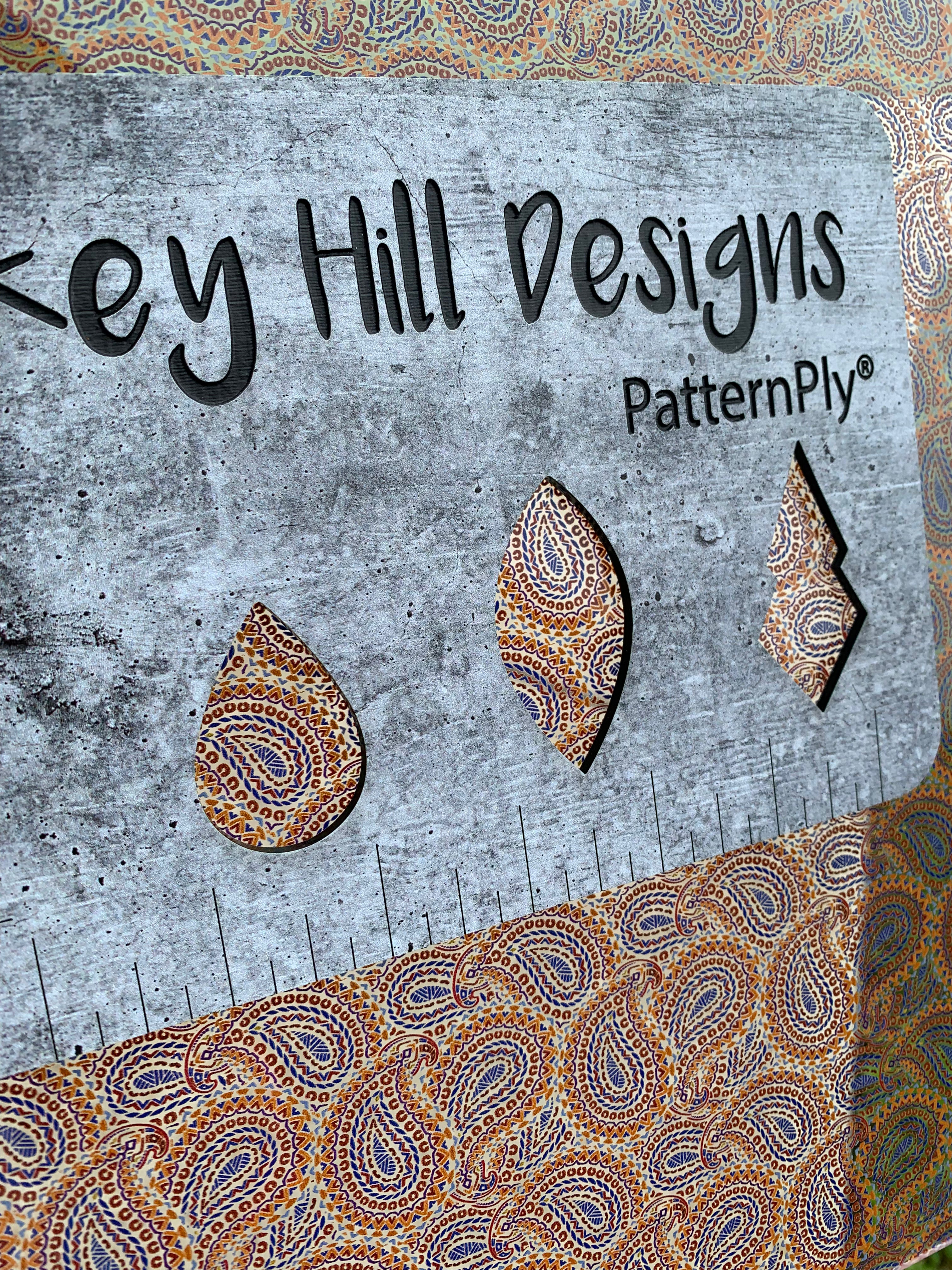 PatternPly® Scattered Blue and Yellow Paisley sheet showing the pattern