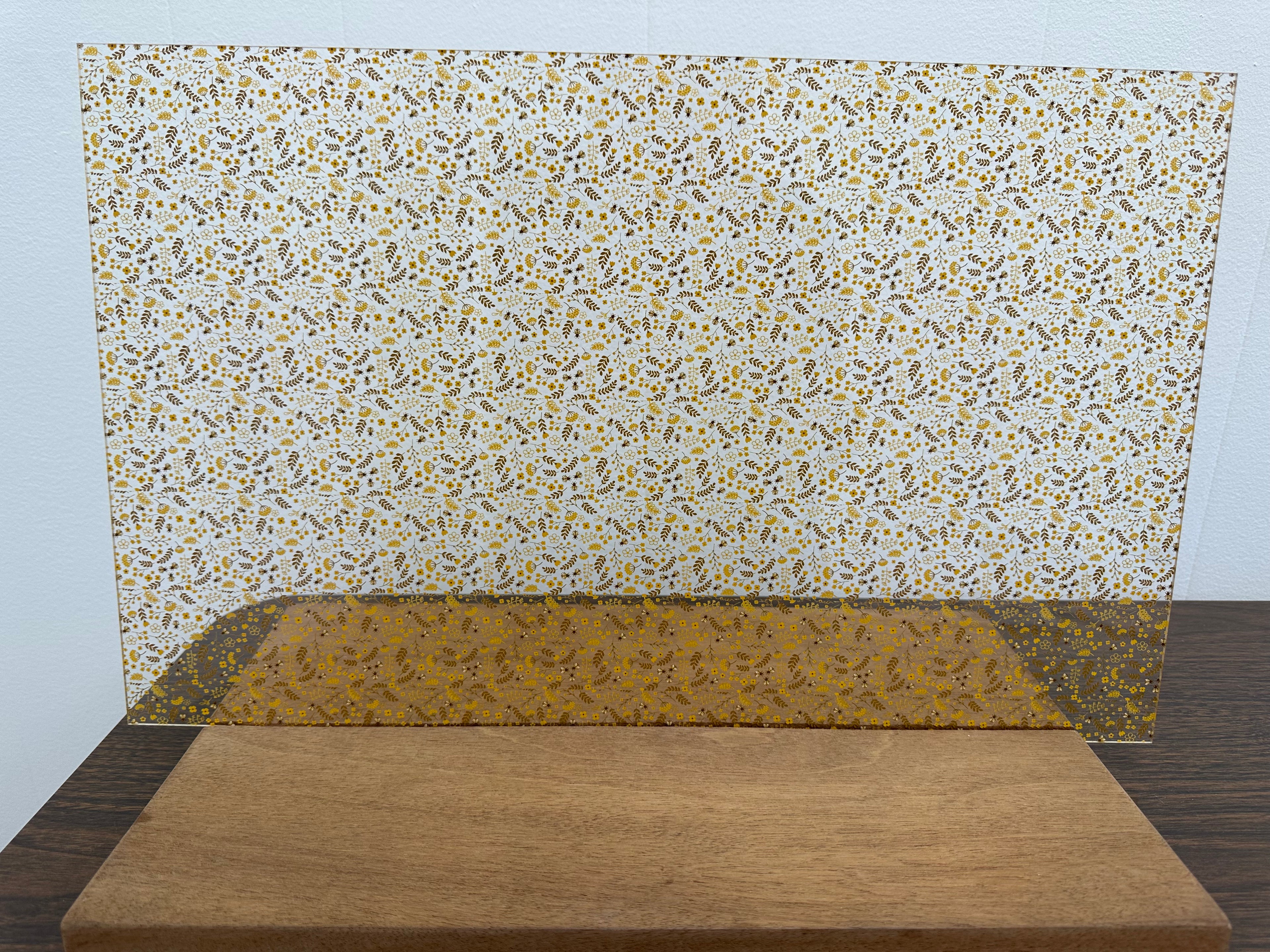 PatternPly® Scattered Mustard Yellow Bees and Flowers product photo 3