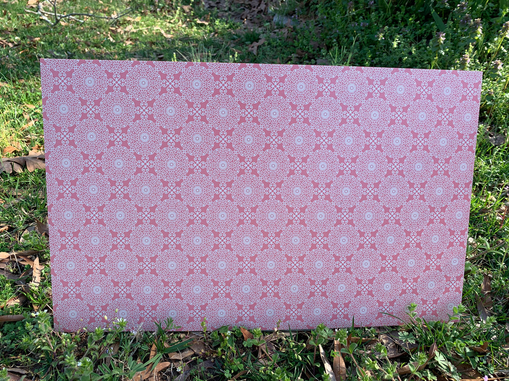 PatternPly® Full Coverage Pink Mandala sheet showing the pattern