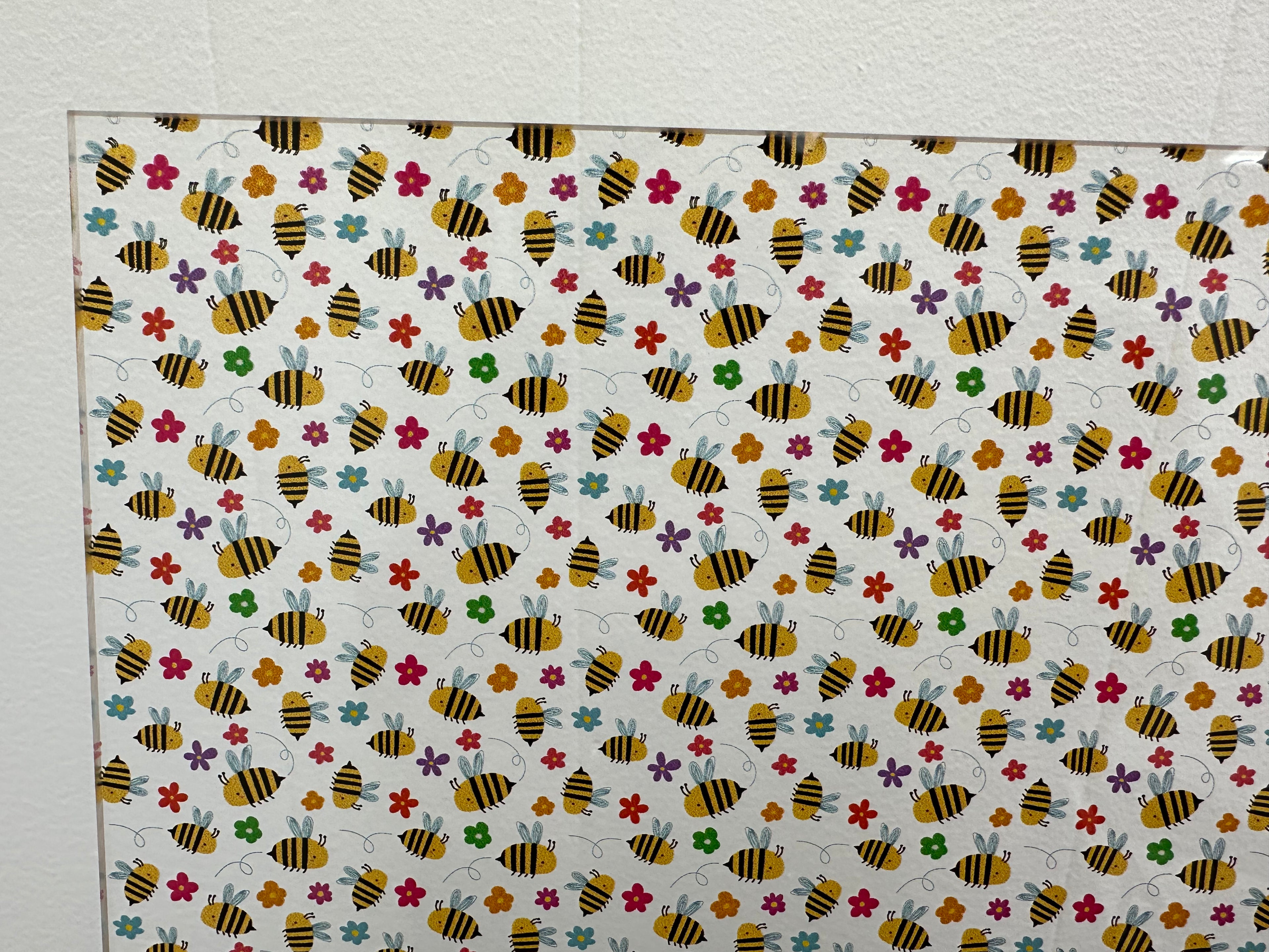 PatternPly® Scattered Cartoon Bees and Flowers product photo 4
