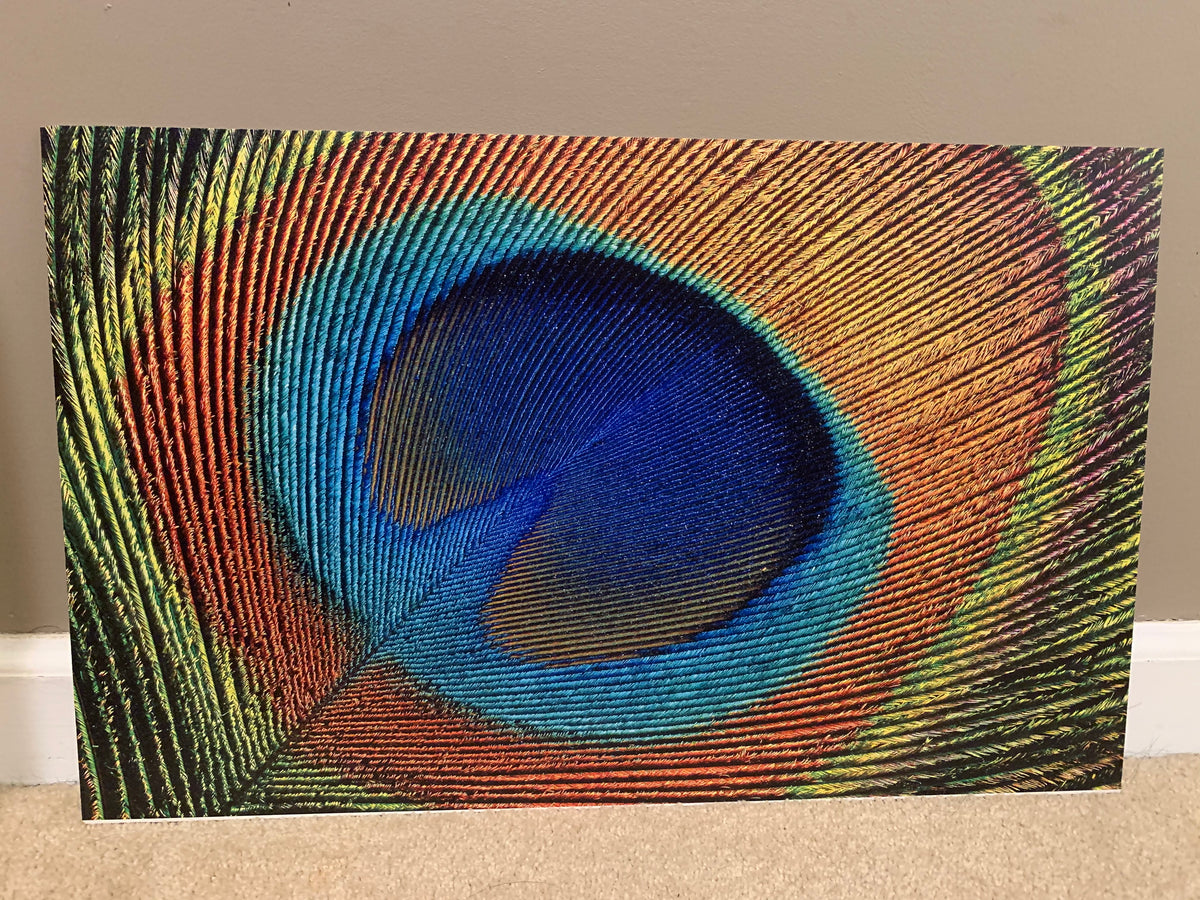 PatternPly® Full Coverage Peacock sheet showing the pattern