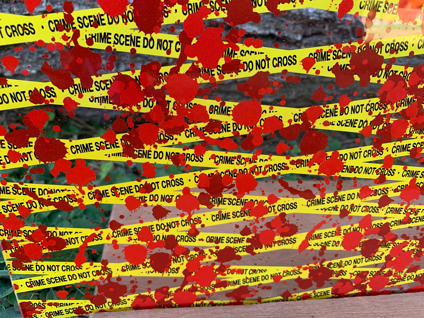 Blood Scene PatternPly® Scattered Blood Splatter + Crime Scene Tape – Smokey Hill ...