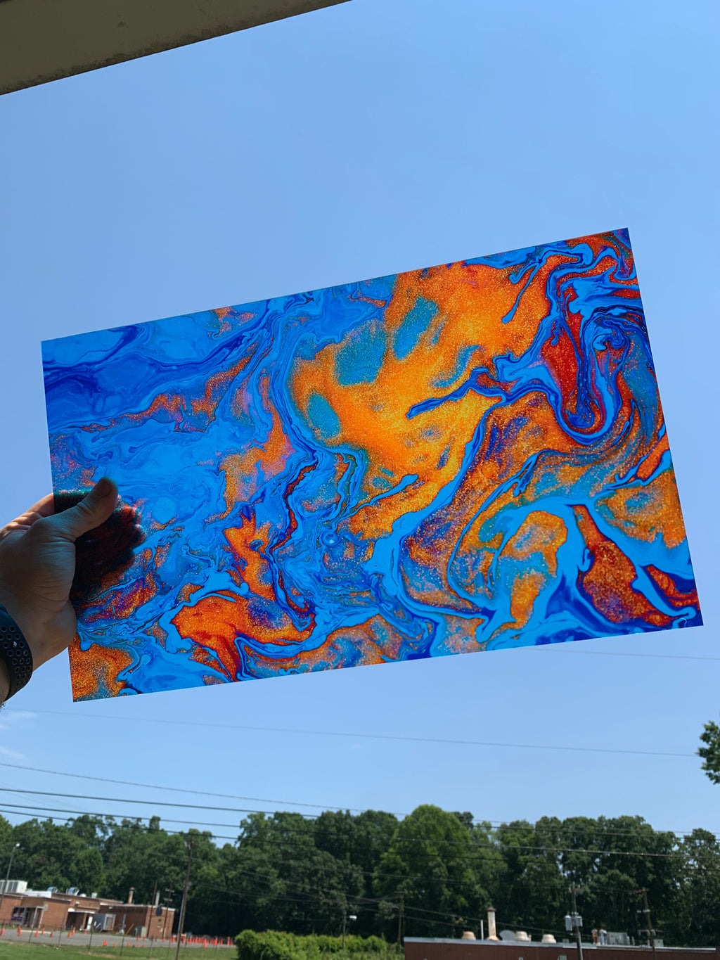 PatternPly® Transparent Copper Swirls sheet showing the pattern