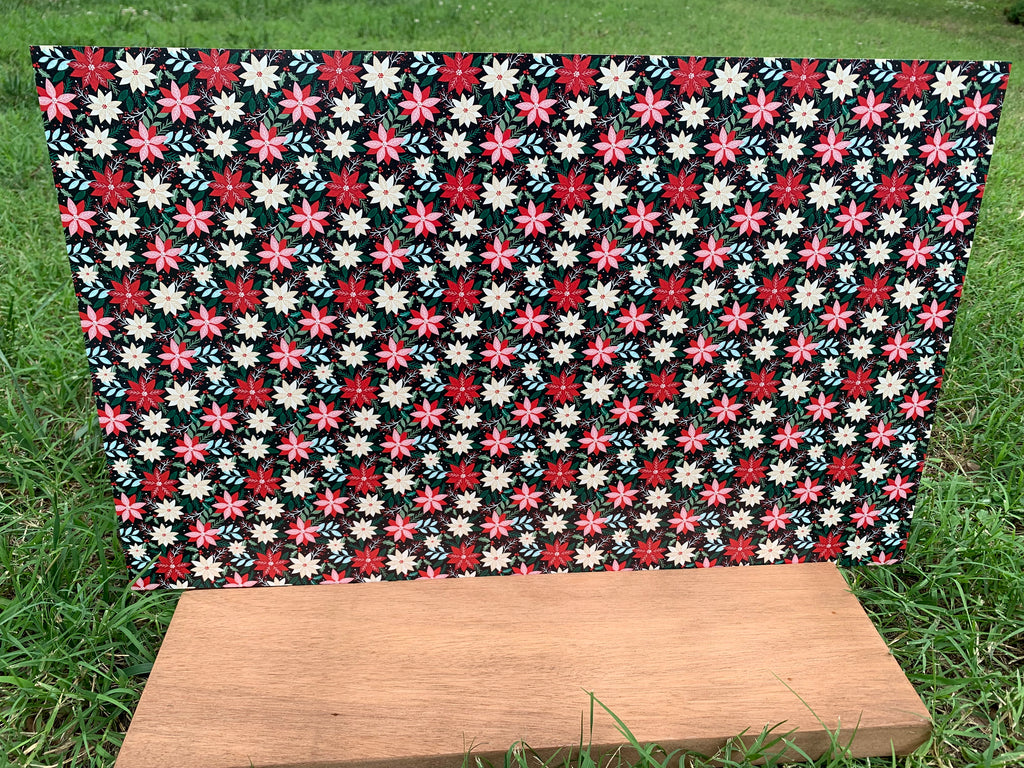 PatternPly® Full Coverage Micro Poinsettia sheet showing the pattern