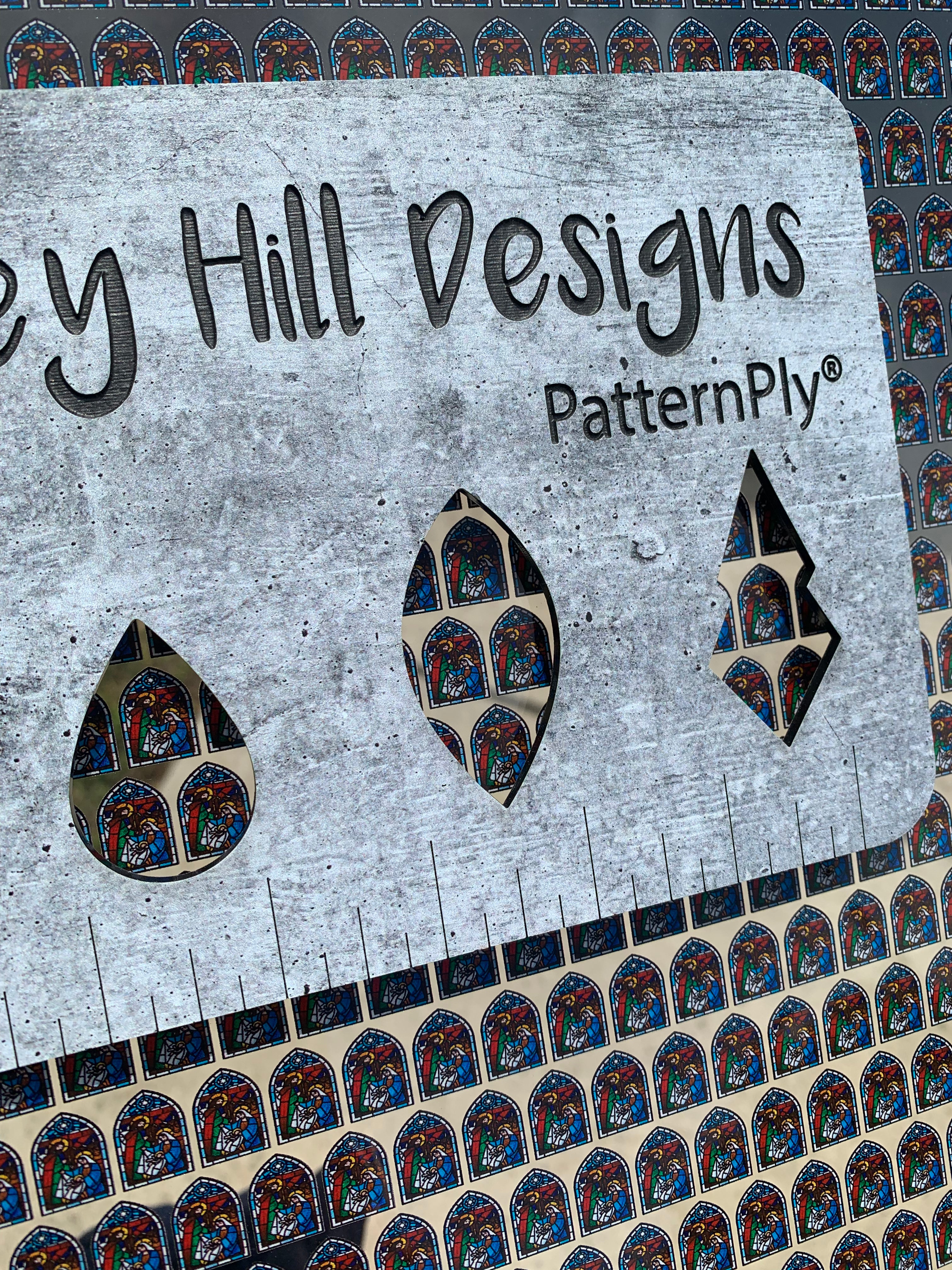PatternPly® Scattered Nativity Windows sheet showing the pattern