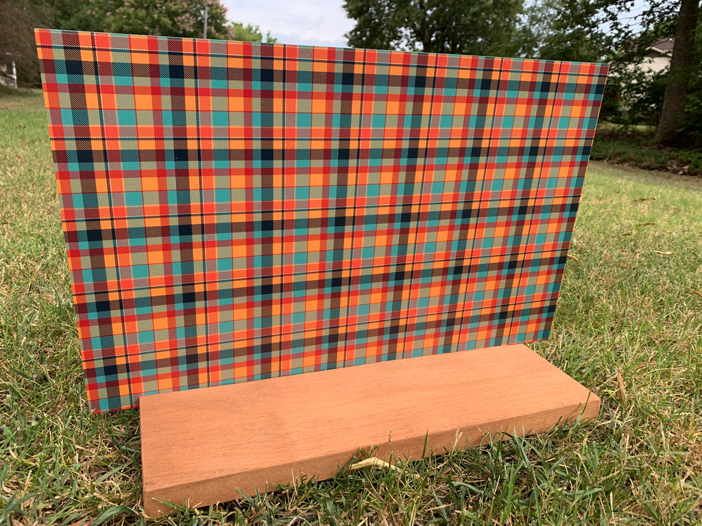 PatternPly® Full Coverage Orange and Blue Plaid product photo 3
