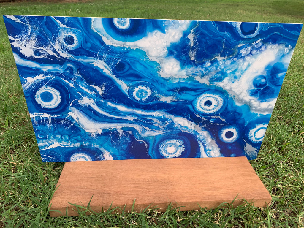 PatternPly® Full Coverage Blue and White Gem sheet showing the pattern