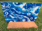 PatternPly® Full Coverage Blue and White Gem sheet showing the pattern